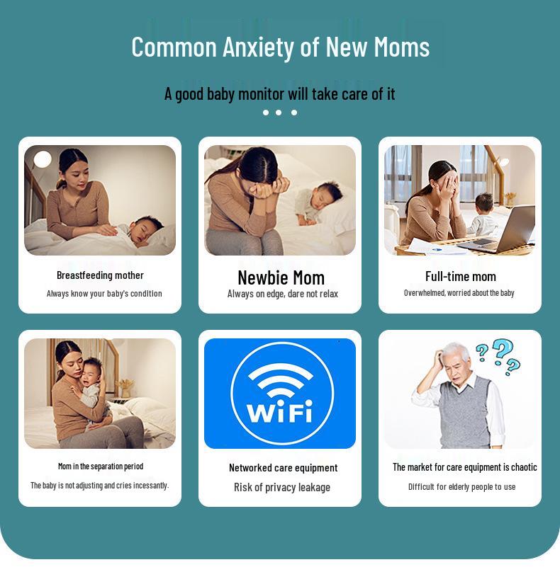 2.4" Wireless Baby Monitor with Camera, Auto Infrared, and Two-Way Talk.