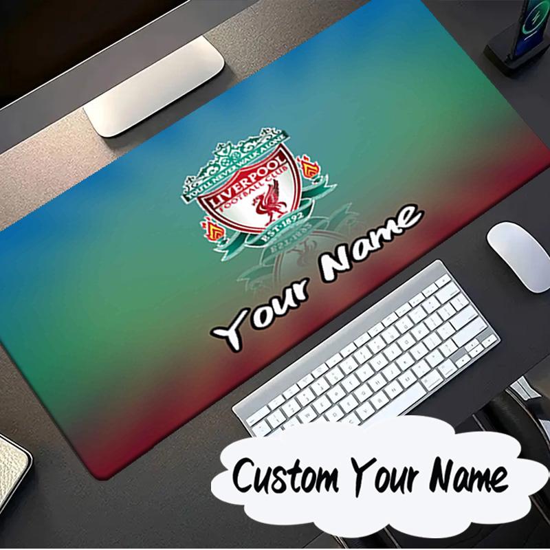 Custom Name Mouse pad Football Liverpool Crest Mouse pad, Gaming Mouse Pad, keyboard pad, Desk Decor for computer notebook Fan Birthday Gift