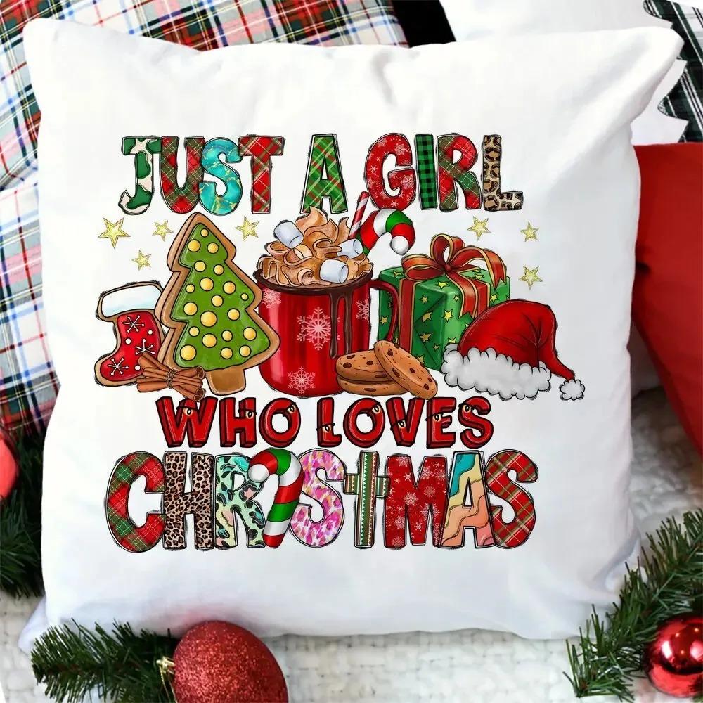 

Наволочки с рождественской тематикой Аксессуары для автомобиля Офис Санта-Клаус Гостиная Диван Домашние наволочки 40x40cm