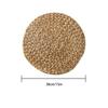 Water hyacinth woven round placemat, natural plant insulation, heat-resistant dining table mat, country-style home decorative bowl and pot mat