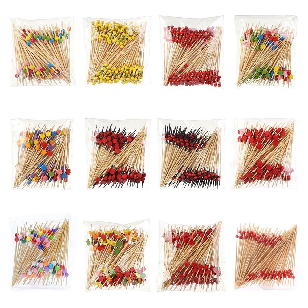 Picnic Party Supplies Cocktail Fork Wooden Dessert Salad Stick Cocktail Pick  Food Cupcake Fruit