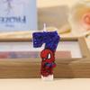 Superhero SpiderMan Enjoyable Figure Candle Adorable Cartoon Print 0-9 Celebration Birth Date Candle Cake Decoration Children Celebration Present