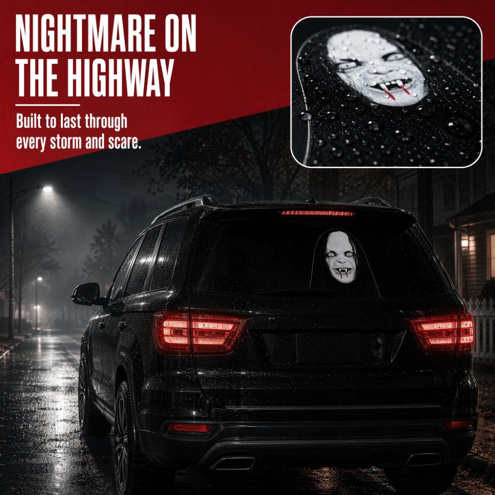 Scary Car Sticker Devilish Rear Window Sticker Decoration Car Vinyl Sticker Car Rear Window