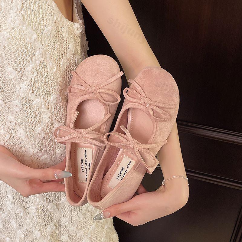 Fashion Vintage Women Fashion Single Shoes 2025 Summer Autumn Bow Knot Soft Sole Mary Jane Shoes Round Toe Lightweight Comfortable Flats