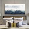 Nordic Style Misty Landscape Canvas Paintings Wall Posters And Prints Deep Forest Flying Bird Wall Pictures Home Decor Background Wall Decoration