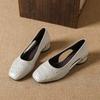 Fashion French Retro Woven 2025 New Fashion Shallow Women's Single Shoes