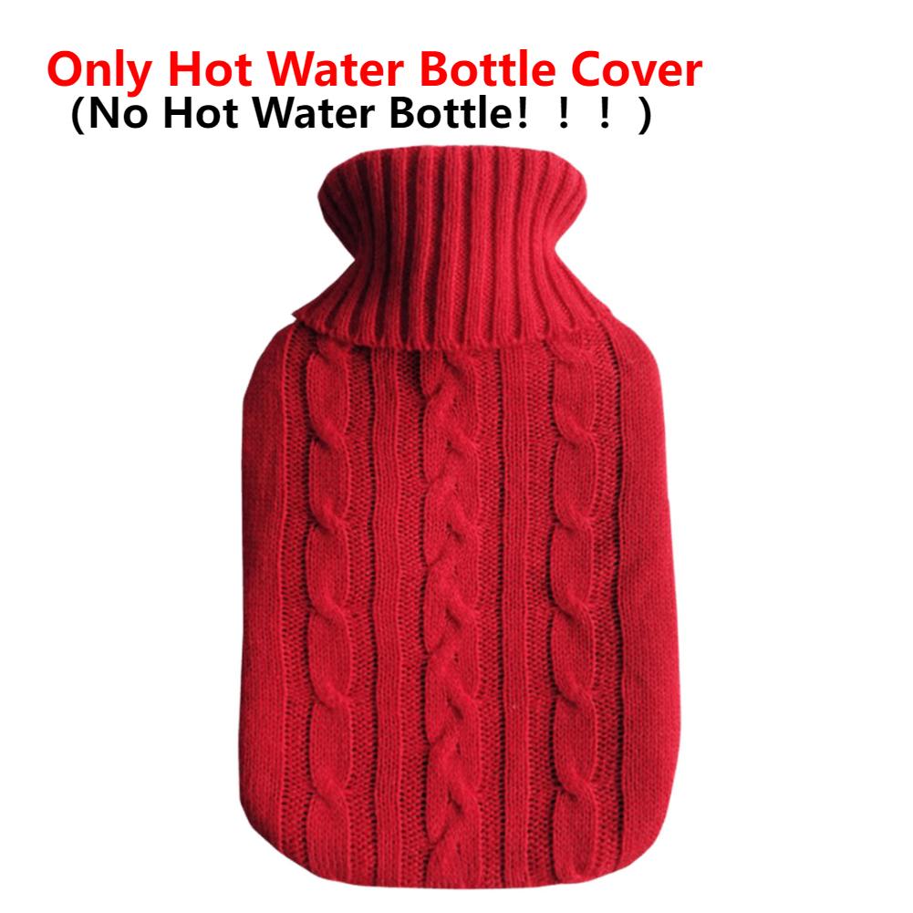 2L Hot Water Bottle Soft Cover Large Capacity Hot Water Bag for Female Warm Belly Hands Inject Water Winter Hot Water Bag