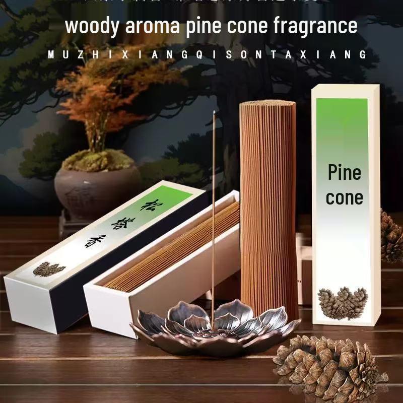 Aromatherapy Pine Cone Incense Sticks - Long-lasting Natural Scent for Indoor Use