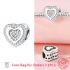 Authentic Charm Bead Charms Copper Love You Heart Pendant Bead Charms Compatible With Bracelets Bead Charms for Women Do It Yourself Jewellery Making