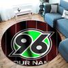 Hannover 96 Custom Name Round Area Rug,Carpet Rug for Living Room Bedroom Sofa Playroom Decor,Non-slip Floor Mat