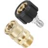 12/2PCS High Pressure Washer Adapter M22 14mm To 1/4 In Quick Connect Fitting Hose Gun Adapter To Wand Connector Accessories