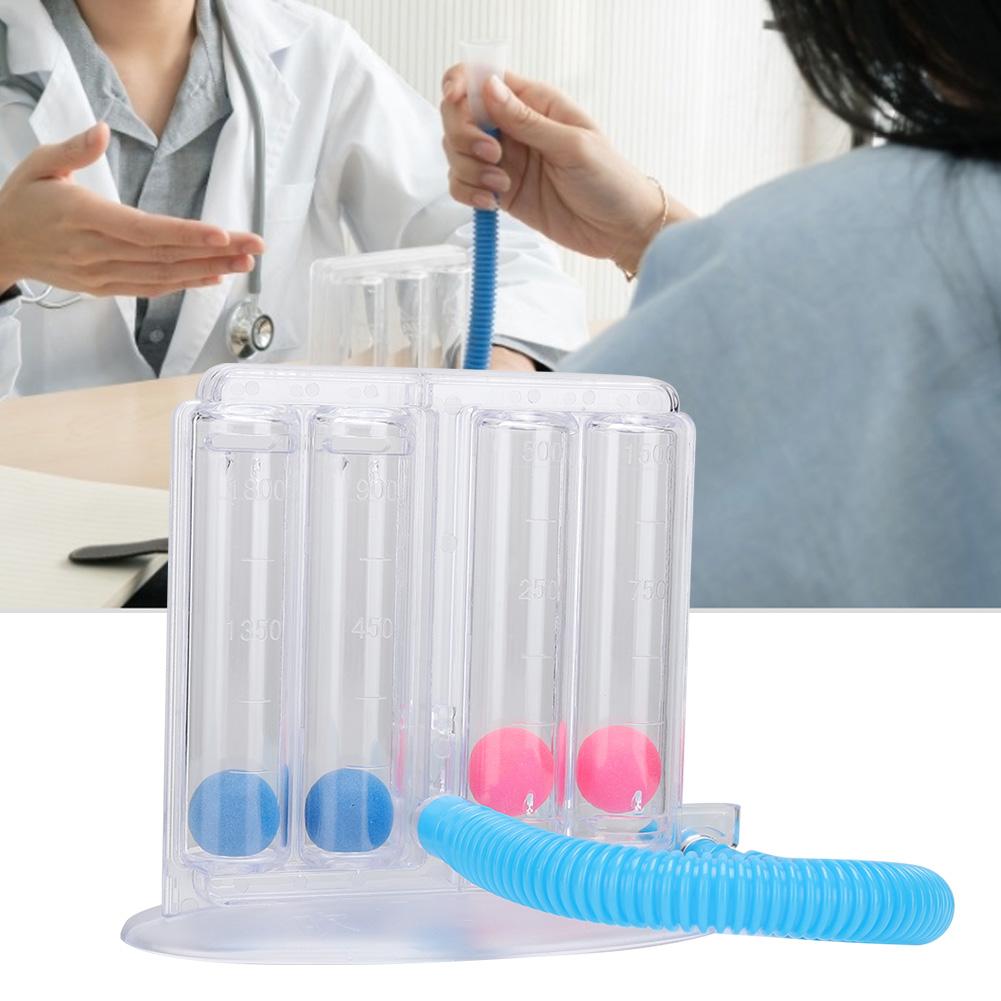 Deep Breathing Lung Exerciser Incentive Spirometer Breath Measurement System4 Ball Suction and Blow