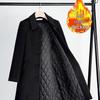 Women's Elegant Black Wool Coat - Autumn/Winter Professional & Casual Wear