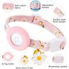 Airtag Case Cat Collar Kitten with Bells and Flower Charm Tracker Adjustable Collars for Kitties and Puppies Anti Lost Locator 3