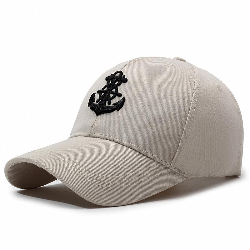 Unisex Spring/Summer Sun Hat with 3D Anchor Embroidery - Trendy, Versatile Sports Cap for Couples and Students.