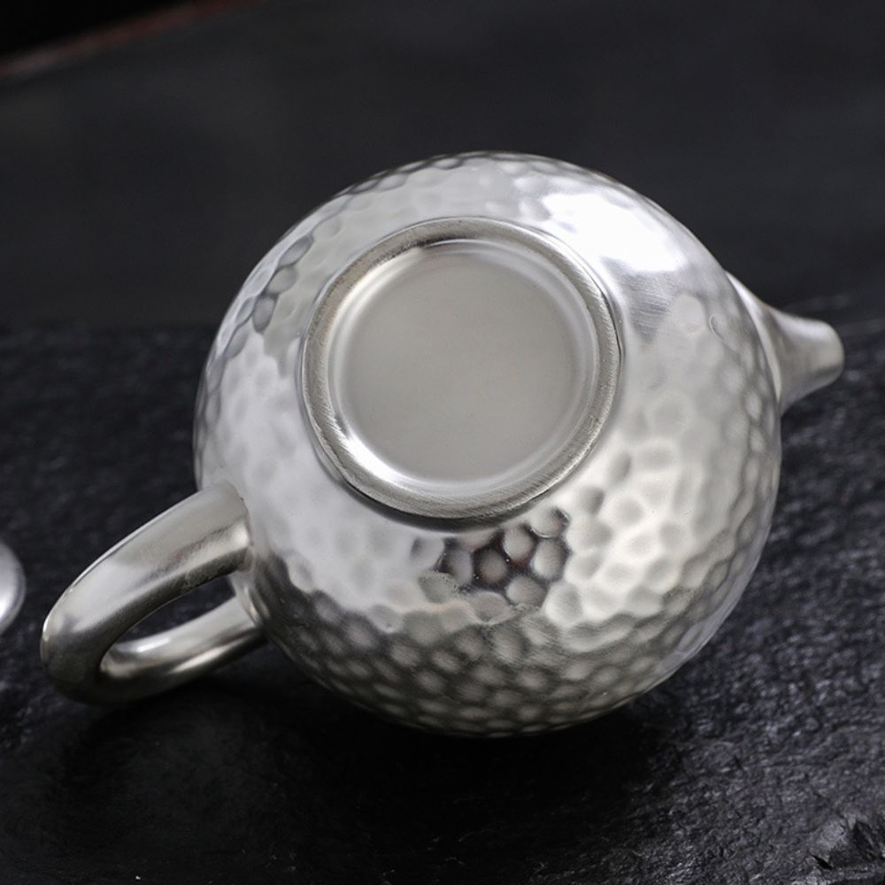 Filter Kung Fu Tea Pot Hammered Texture Portable Teapot Silver Gilding Teapot Gift Set  Elder