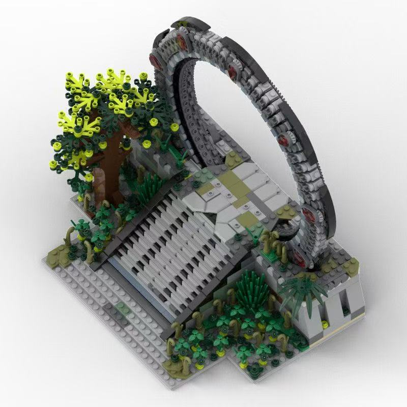 Non-Toxic Moc-133727 Interstellar Space Gate Science Fiction Movie Series Small Particle Building Blocks Assembly Toy