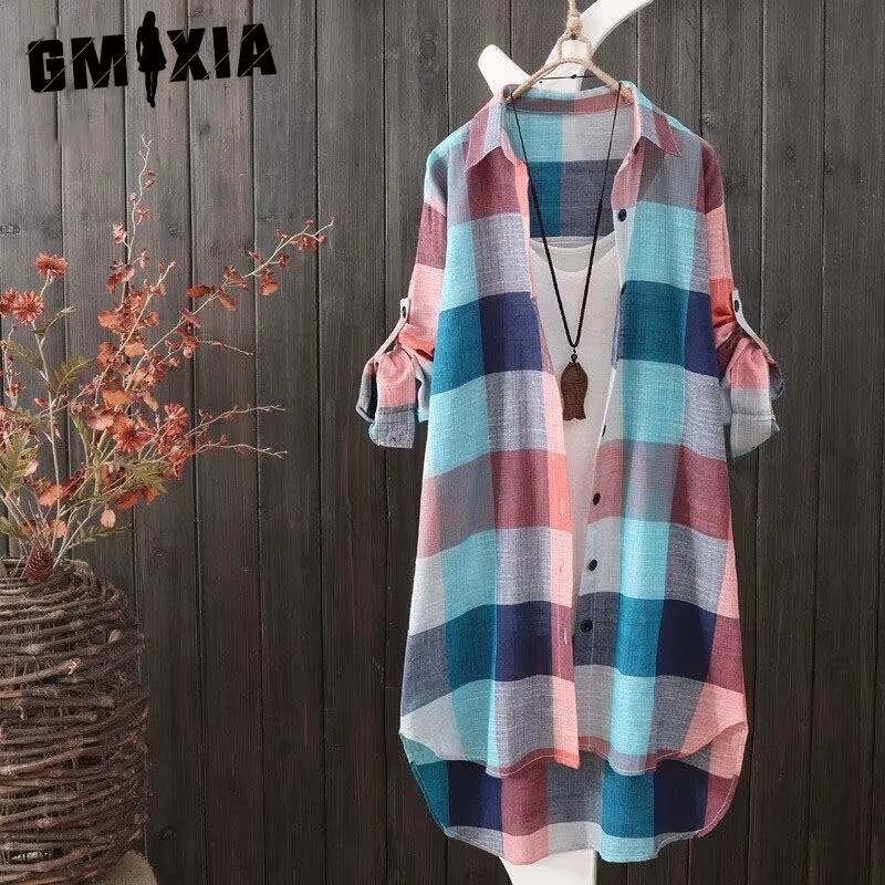 

GMXIA Women s Fashion Casual POLO Neck Blouses & Shirts S синій