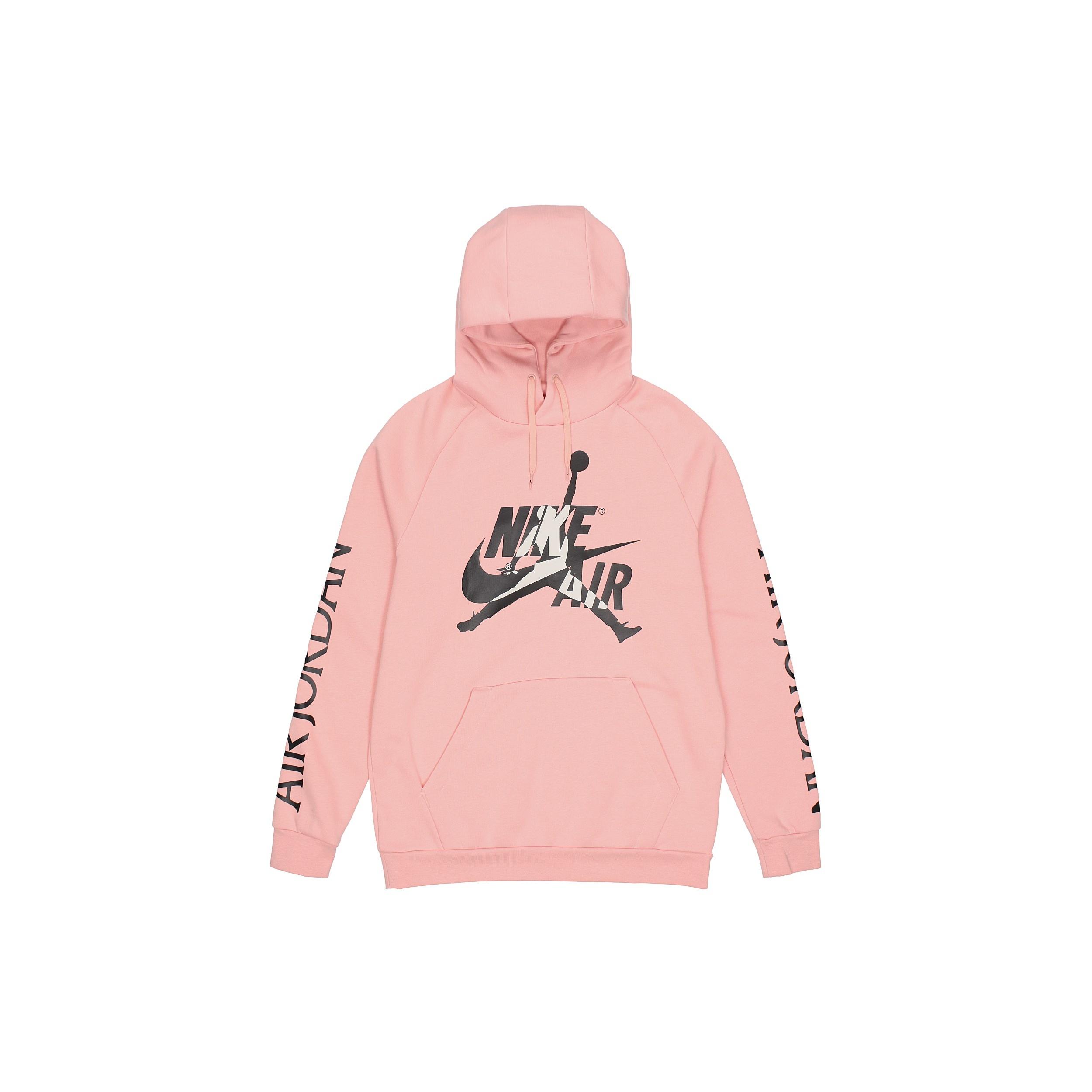 Air Jordan Alphabet Logo Pullover Hooded Fleece Pink Unisex DH9505-648 XXXL