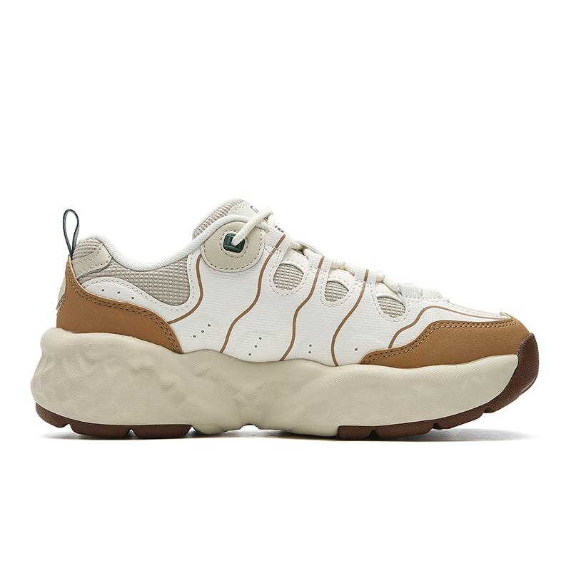 FILA MUFFIN Cushioning Abrasion Resistant Lightweight Low top Casual Shoes Women's White Brown F12W611132FGA