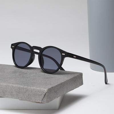 Fashionable Versatile Round Frame Sunglasses Unpolarized UV Protection Comfortable Durable Outdoor Sunglasses for Women Men