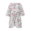 Women's V-Neck Loose 3/4 Sleeve Elastic Waist Printed Dress  Dress Unpositioned Printing