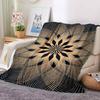 Golden Mandala Flannel Blanket Throw Blanket Soft Warm Sofa Bed Camping Car home Decor Unique Christmas Gift C9301812
