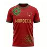 Round Neck Moroccan Football T-shirt 3D Printed, Breathable, Quick Drying, Fashionable and Versatile for Men and Women
