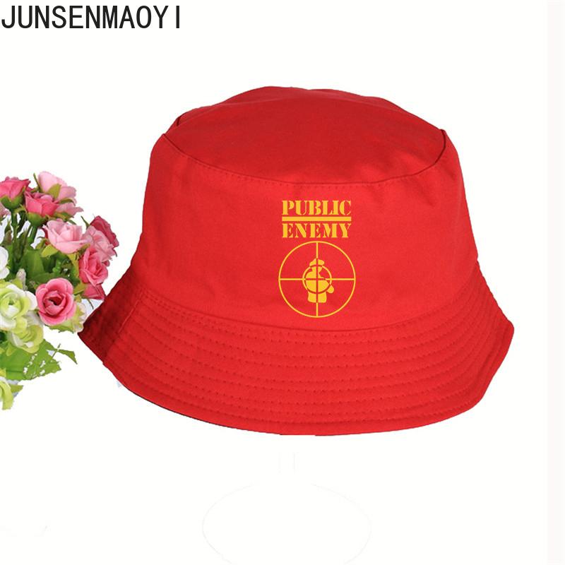 Public Enemy Bucket Hat Summer Pop Us Rap Cotton Women Men Fisherman Hat Outdoor Sunshade Cap Fishing Hation Sunscreen Beach Hat