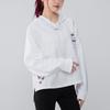 Adidas Heart Logo Printed Sports Hoodie Women Hoodies White H50247