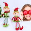 65cm Christmas Elves Doll Plush Figure with Long Legs Holiday Decoration for Home Living Room Fireplace Table Decor Xmas Gifts