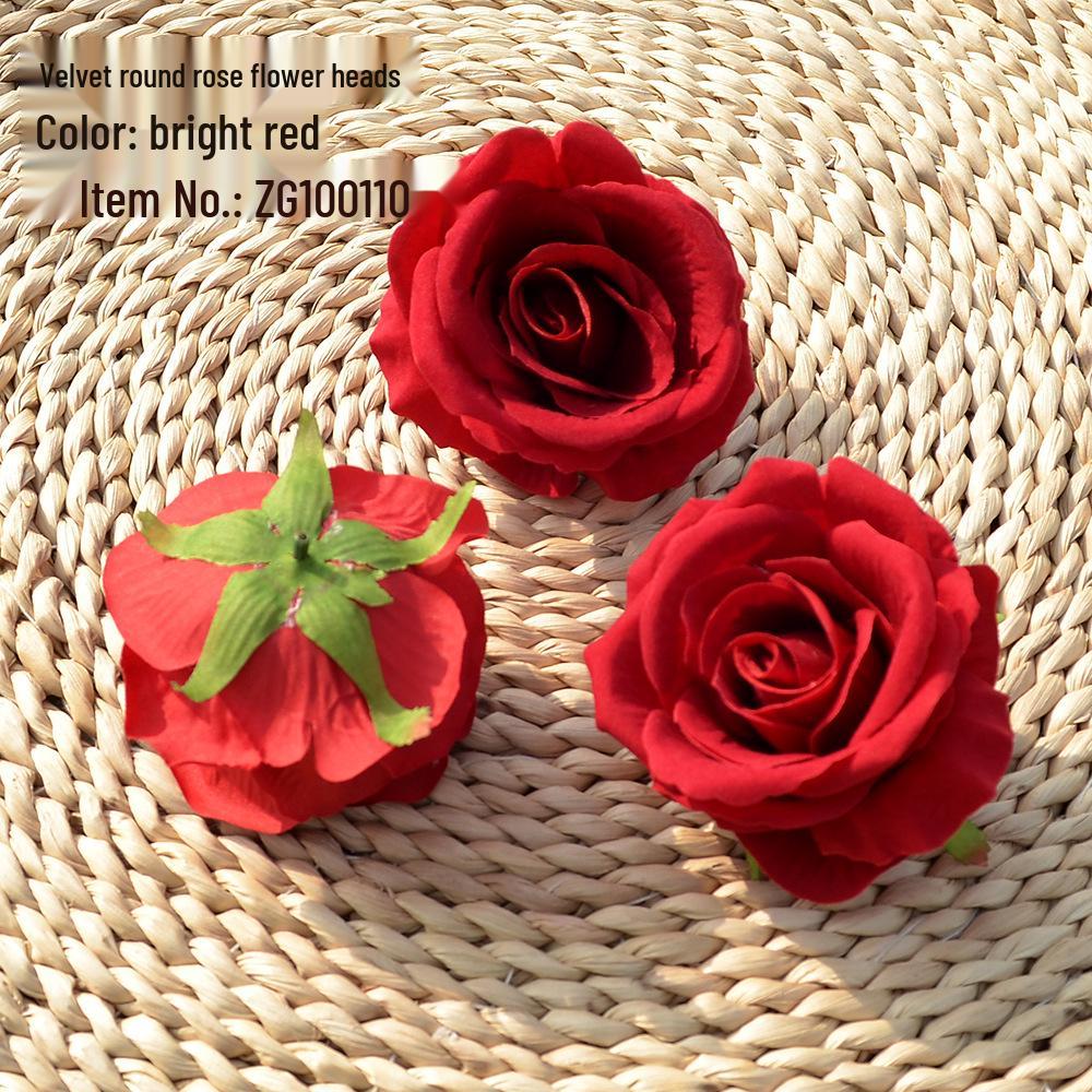 Velvet Rose Wedding Props for Photos: Bridal Corsage, Headdress, and Check-in Wall Rose Waterfall