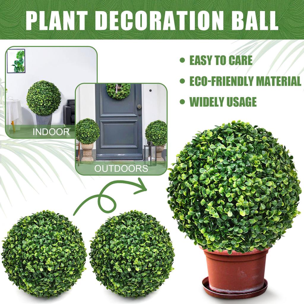 2 Packs Of Artificial Tree Milan Grass Balls Simulated Pruning Balls For Home Decoration