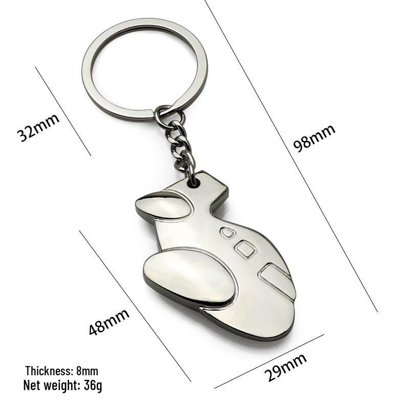 Creative Metal Airplane Keychain - Miniature Engine Pendant & Aviation Gift