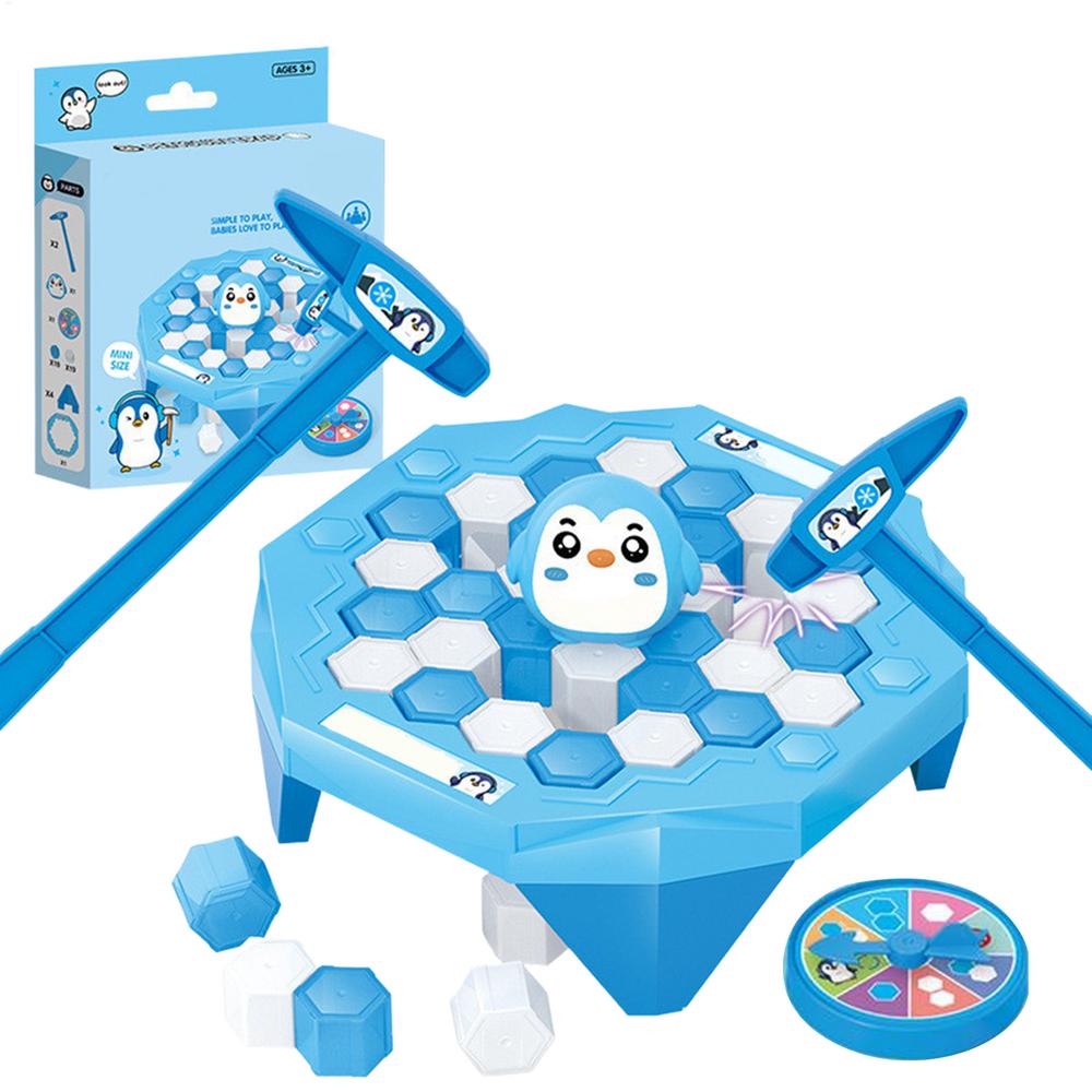 

Funny Penguin Trap Interactive Indoor Board Game Ice Breaking Save The Parent-child Table Entertainment Toys Kids Desktop Games синій