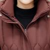 Fashion Winter Long Coat Female Warm Parkas Hooded Casual Thick Middle Age Women Jackets