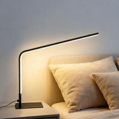 Moderní minimalistická lineární LED lampa na ochranu zraku, USB tříbarevné světlo, osvětlení pro dekoraci čtení na nočním stolku v ložnici