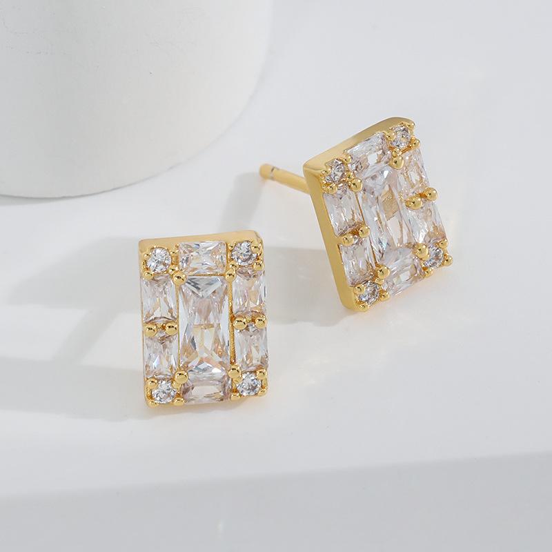 

Серьга Eye Square, роскошная, простая, с цирконом, морозная серьга