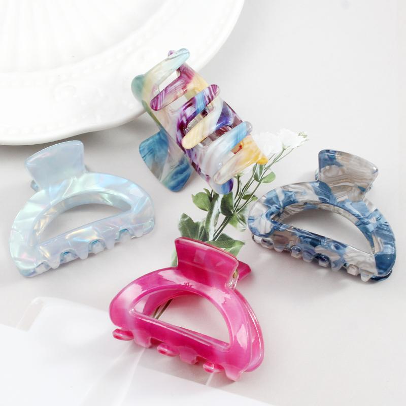 Fashion Design Acetate Mini Half Circle Hair Clip Crab Claw Clip Women's Girls Hair Clip Hair Accessories