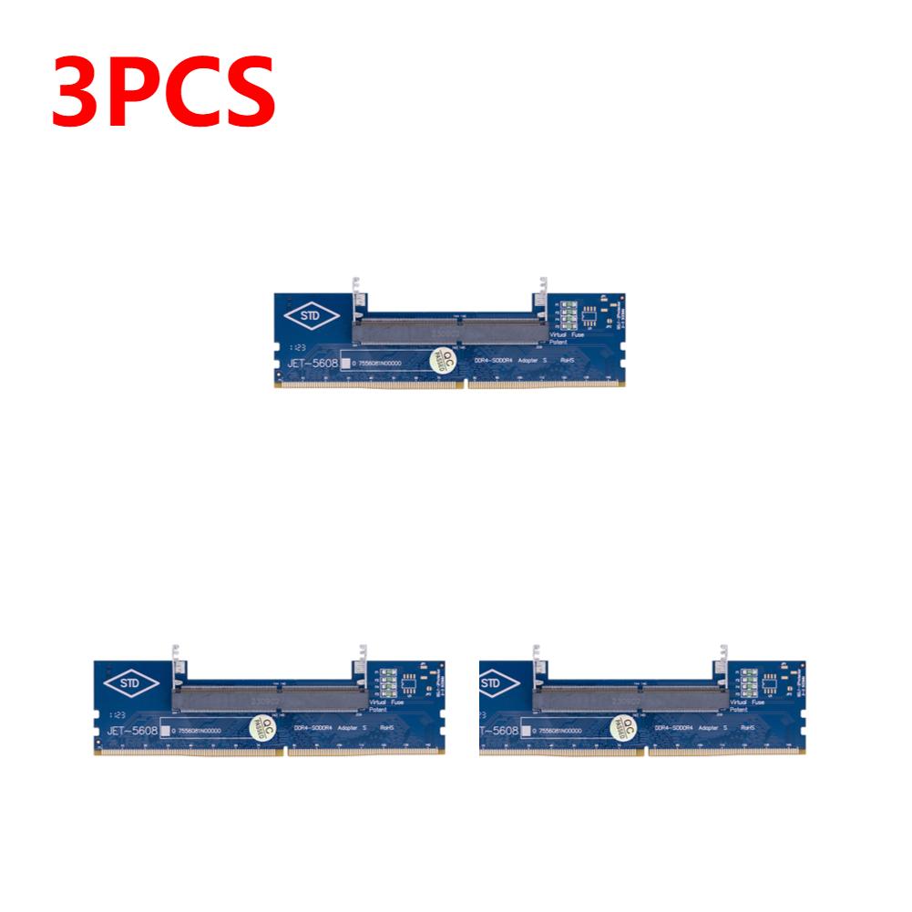 1-5 adet DDR3 DDR4 Dizüstü Bilgisayar Masaüstü Bilgisayar Bellek Adaptör Kartı SO-DIMM'den PC DIMM Kart Konektörüne Kart Bellek Çubuğu RAM Konektör Adaptörü