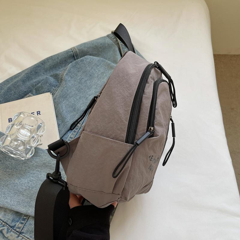 Leichte Umhängetasche mit großer Kapazität Damen-Schultertasche Student Brusttasche