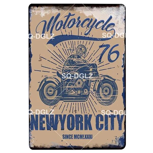 Motor Club Metal Sign Vintage Garage Tin Sign Bar Decor Plaque Pub Bar Decor Metalen Borden Poster Plate Art Poster