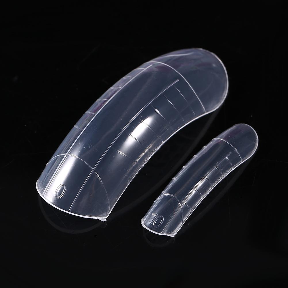 120pcs Dual System Form  Extension False Nail Tips Nail Art Tips UV Gel DIY 12 Sizes with Lines