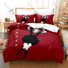 Cool Thrilling Japanese Anime Mahou Shoujo Site Duvet Cover + 2 Pillowcases, Mysterious Dark Magical Character Design Bedding Se