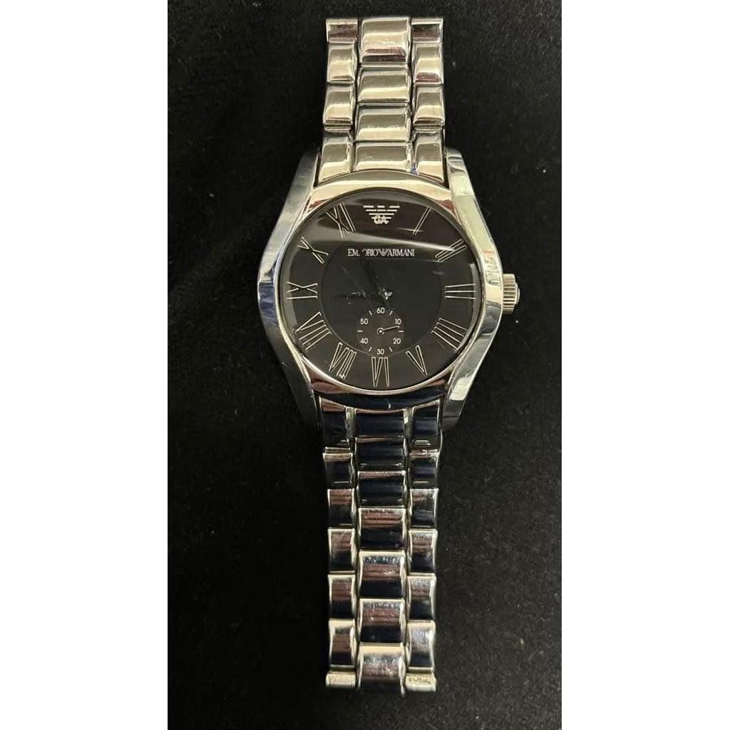 Used EMPORIO ARMANI watch black x silver Valente