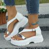 Sandal Women's 2024 Summer New Thick Sole Sports Roman Sandals Outdoor Casual Ladies Shoes White Flip Flops Sandalias Femininas