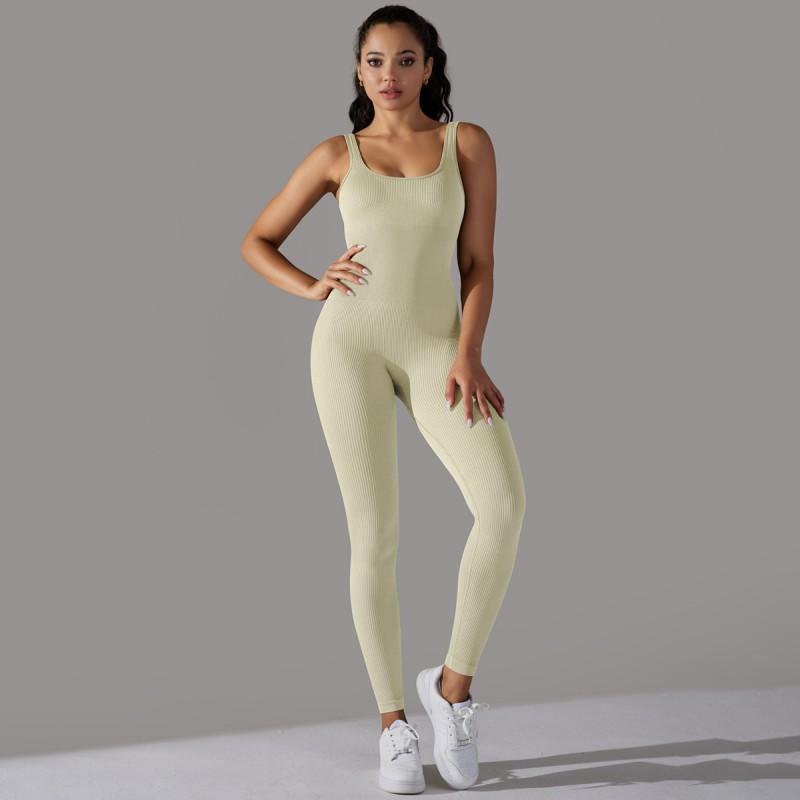 Womens Seamless Compression Yoga Bodysuit With