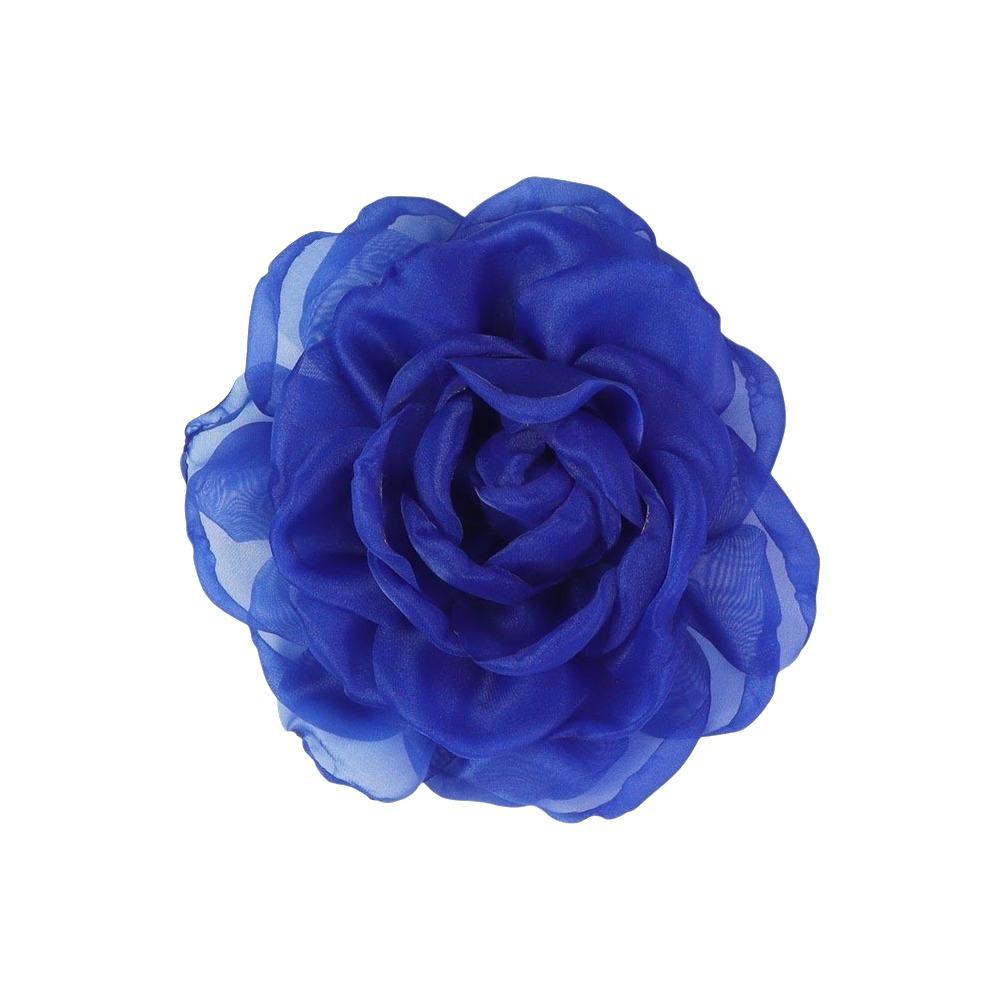 Broche Fleur en Organza Épingle à Cheveux Fleur Surdimensionnée Nouvelle Boucle pour Foulard Accessoires Vestimentaires