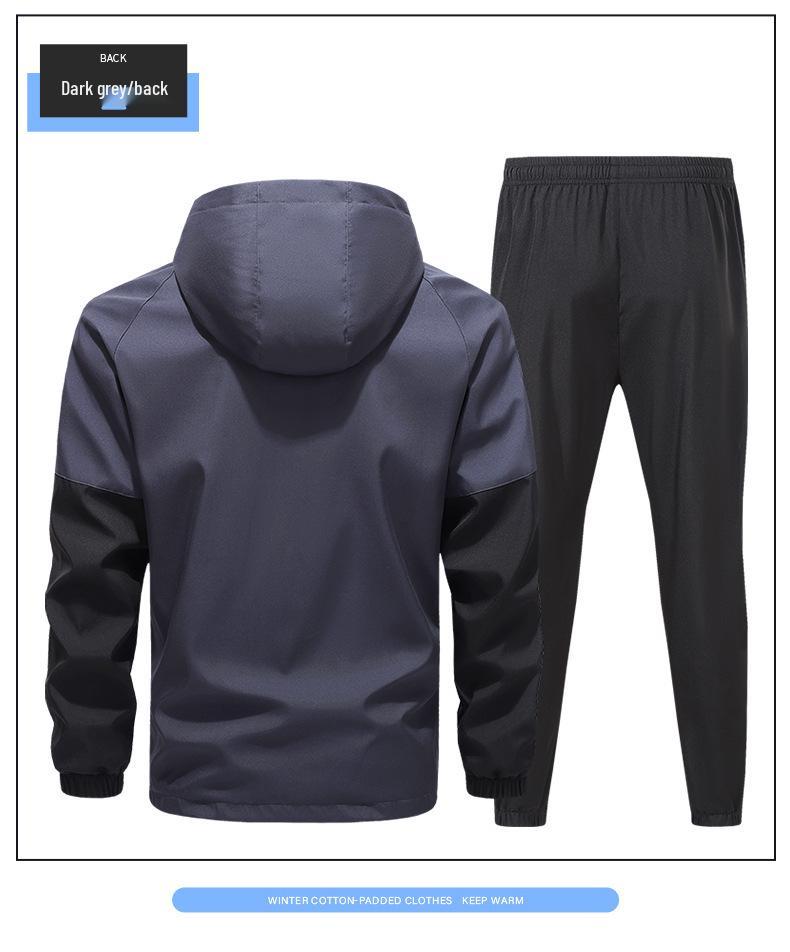 European Men's Casual Jacket & Sports Two-Piece Set - Trendy, Handsome, and Youthful