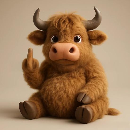 Funny Middle Finger Plush Toy Cute Animal Stuffed Raccoon Panda Bull Cat Plush Dolls Funny Gifts for Sarcastic Friends